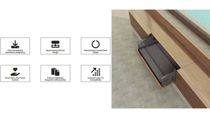 Tủ TV Laser VIVIDSTORM Fully Concealed DUNE