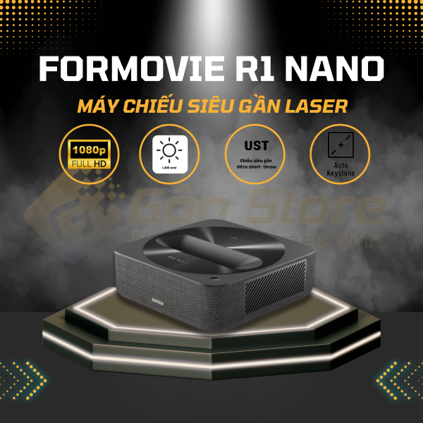 Máy chiếu FORMOVIE R1 NANO - Máy chiếu siêu gần giá tốt nhất tại GÔn Store Chuyên cung cấp máy hiều phim gia đình thông minh