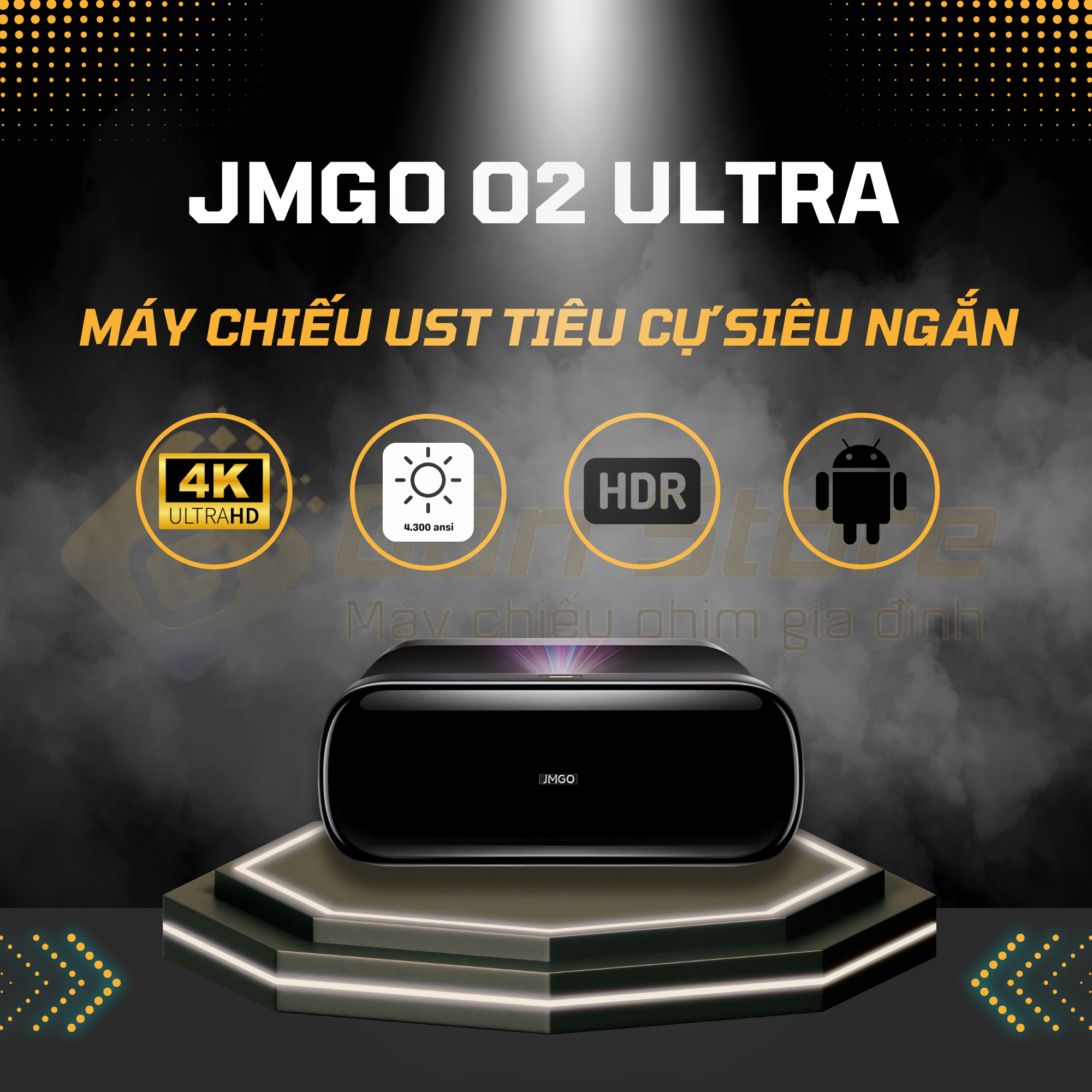Máy chiếu JMGO O2 Ultra giá tốt nhất tại Gôn Store HCM