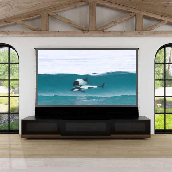 VIVIDSTORM Motorised Laser TV Cabinet New York-Matched For LG CineBeam HU Series