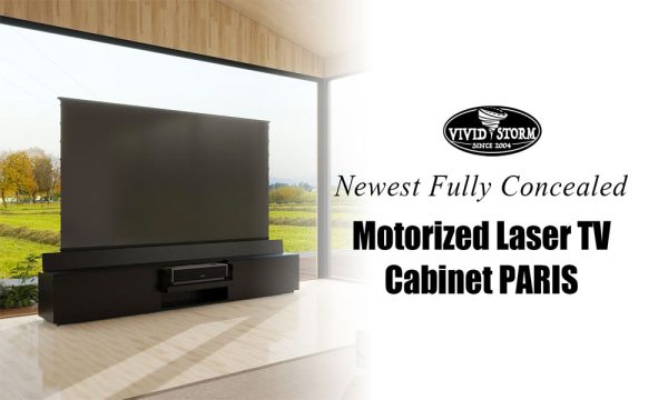 VIVIDSTORM Motorised Laser TV Cabinet PARIS
